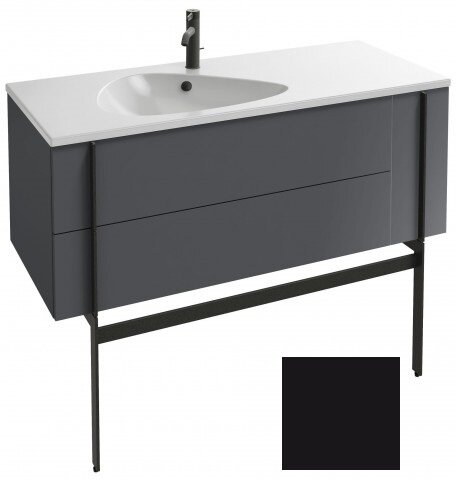 Тумба под раковину Jacob Delafon Nouvelle Vague 120 см, EB3036-274, цвет - черный глянцевый