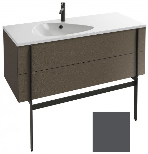 Тумба под раковину Jacob Delafon Nouvelle Vague 120 см, EB3035-M53, 2 ящика, цвет - серый антрацит матовый